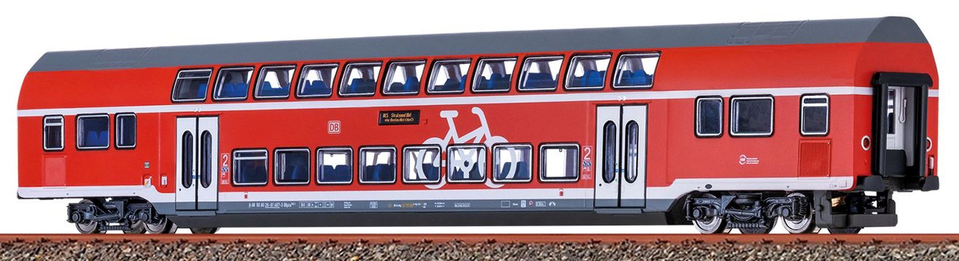 Brawa 64544 - TWINDEXX VARIO, Doppelstock-Mittelwagen, 2. Klasse, DBAG, Ep.VI 'Stralsund Hbf', DC-Digital