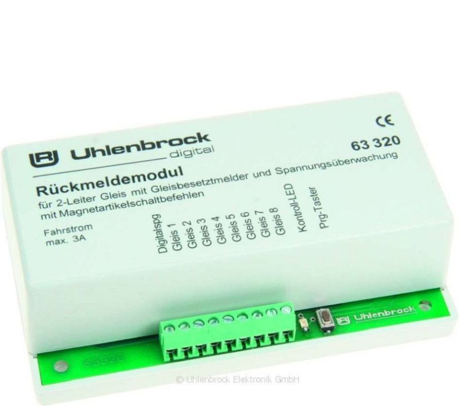 Uhlenbrock 63320 - LocoNet Rückmeldemodul, 2-Leiter-Gleis