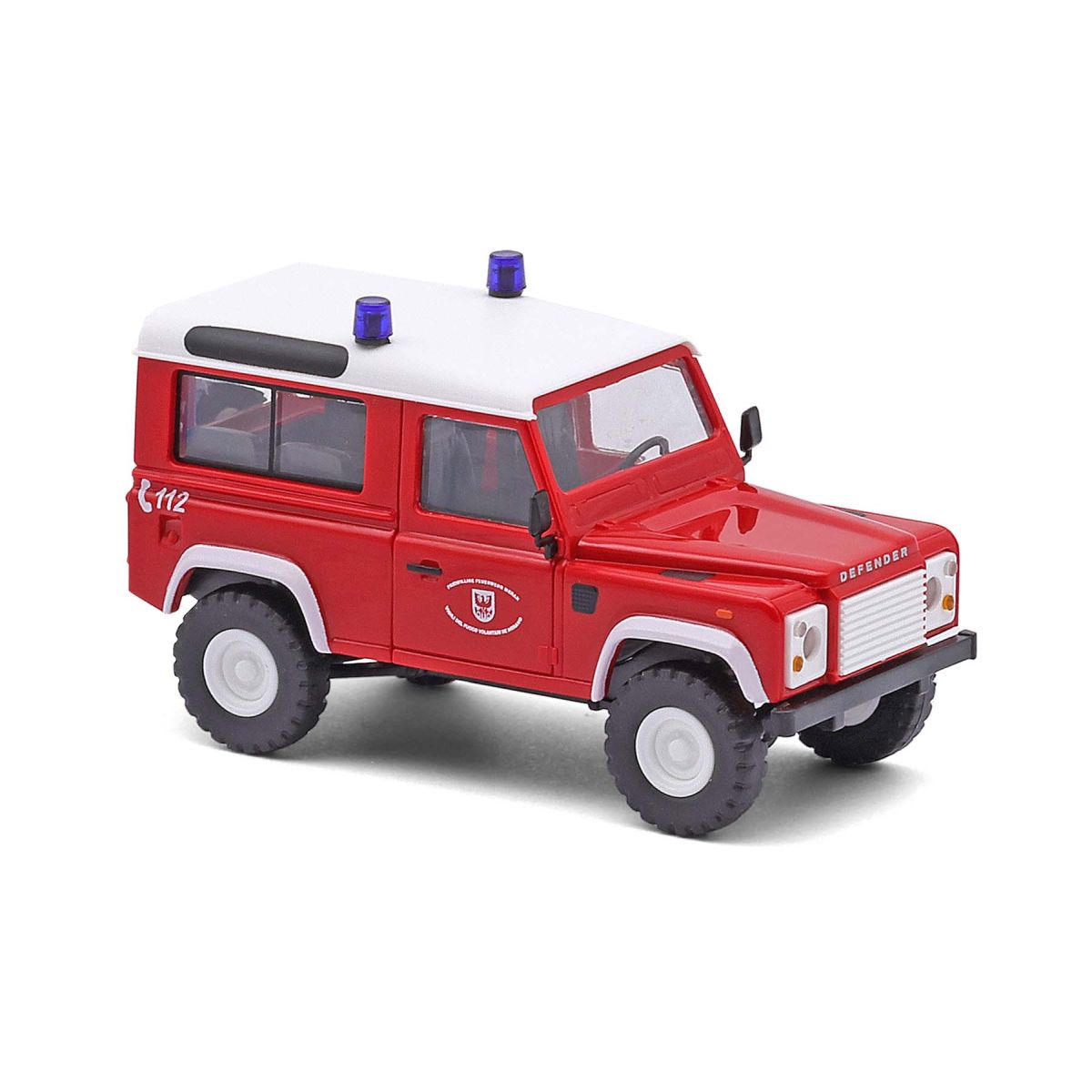Busch 54316 - Land Rover Defender 90 Feuerwehr Meran, Bj. 1983