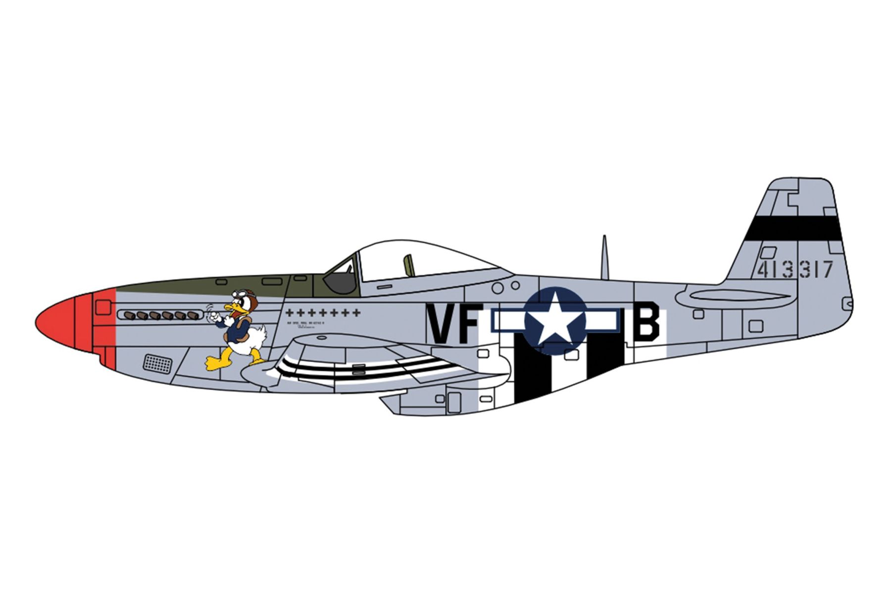 Herpa 81AC126 - P-51 Mustang - Capt.D.R.Emerson, 336th FS, 4th FG, 8th AF