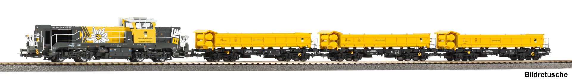 Piko 58160 - Zugset mit Diesellok DE18 mit 3x Zweiseitenkipper Fakks127, Leonhard Weiss, Ep.VI