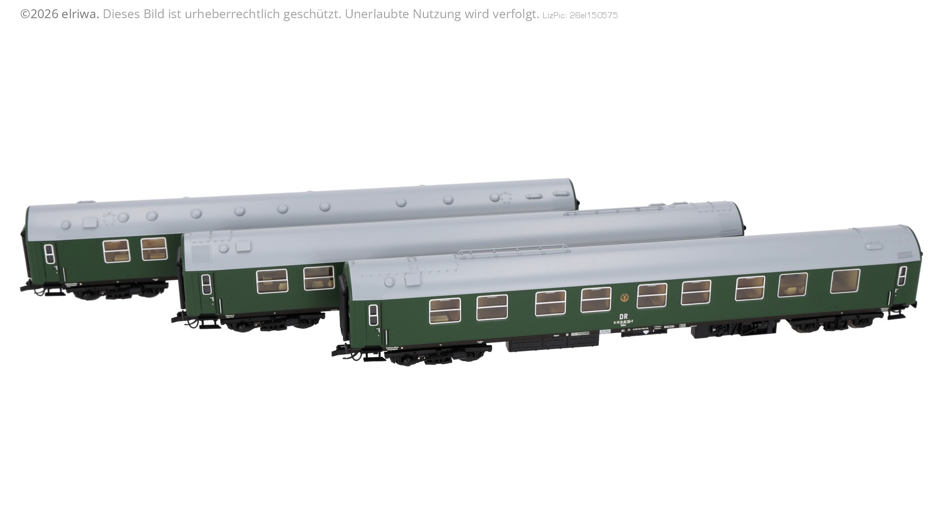 Tillig 01003-A24 - 3er Set 'Regierungszug 4', DR, Ep.IV