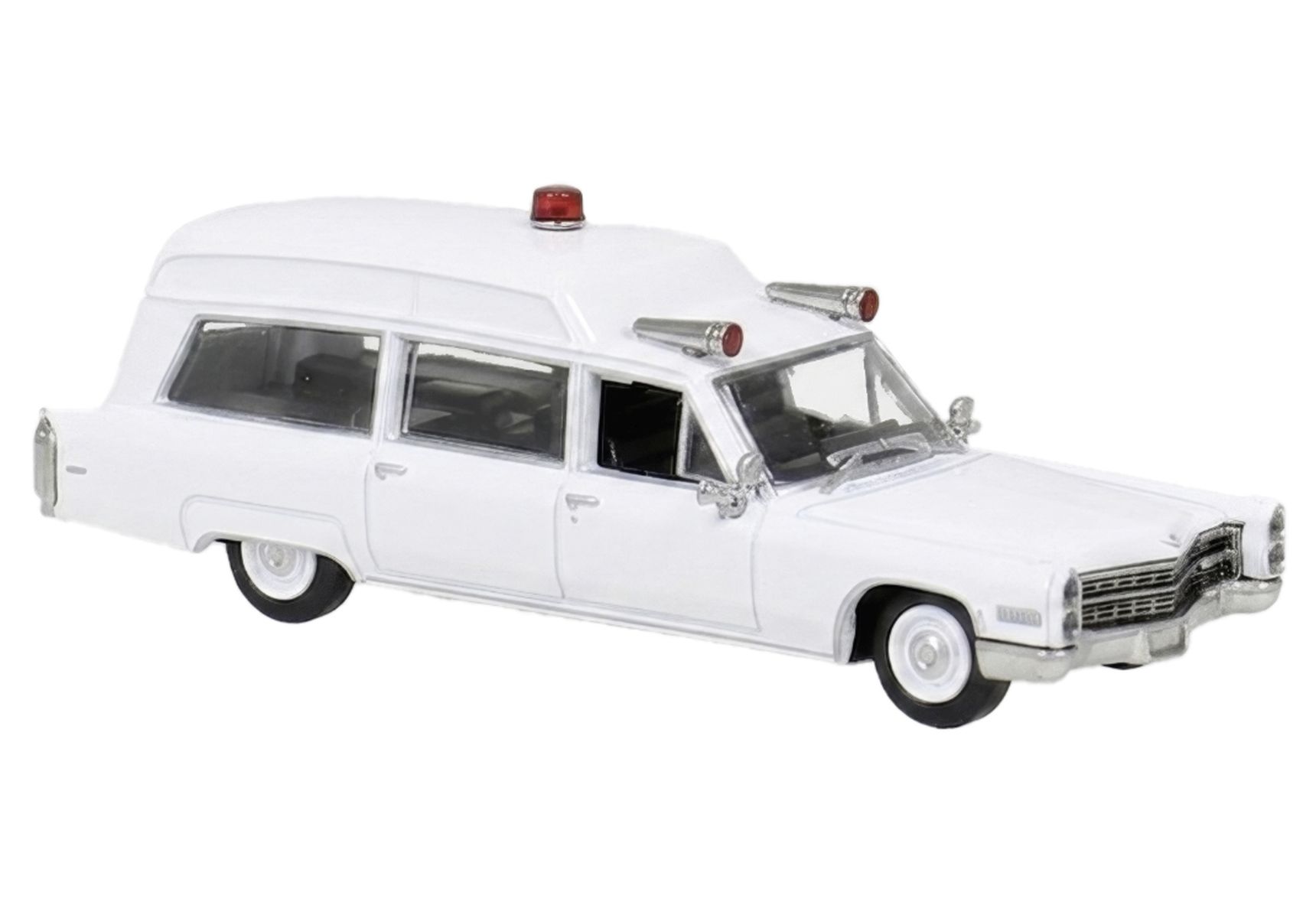 Brekina 10227 - Cadillac Miller Ambulance als weißer Bausatz