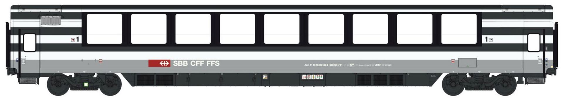 L.S. Models LS47396 - EC-Panoramawagen, 1.Klasse, SBB, Ep.V
