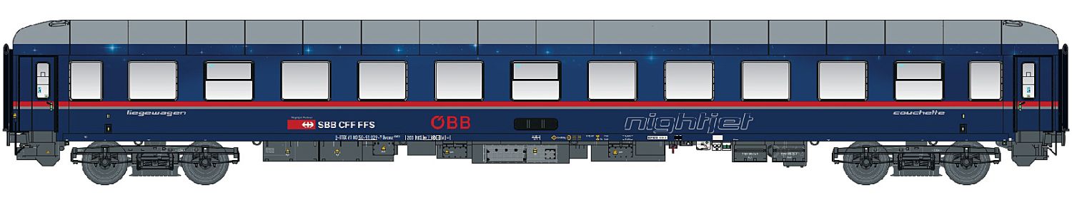 L.S. Models 58526 - Liegewagen Bvcmz 248.5, ÖBB, Nightjet, Ep.VI