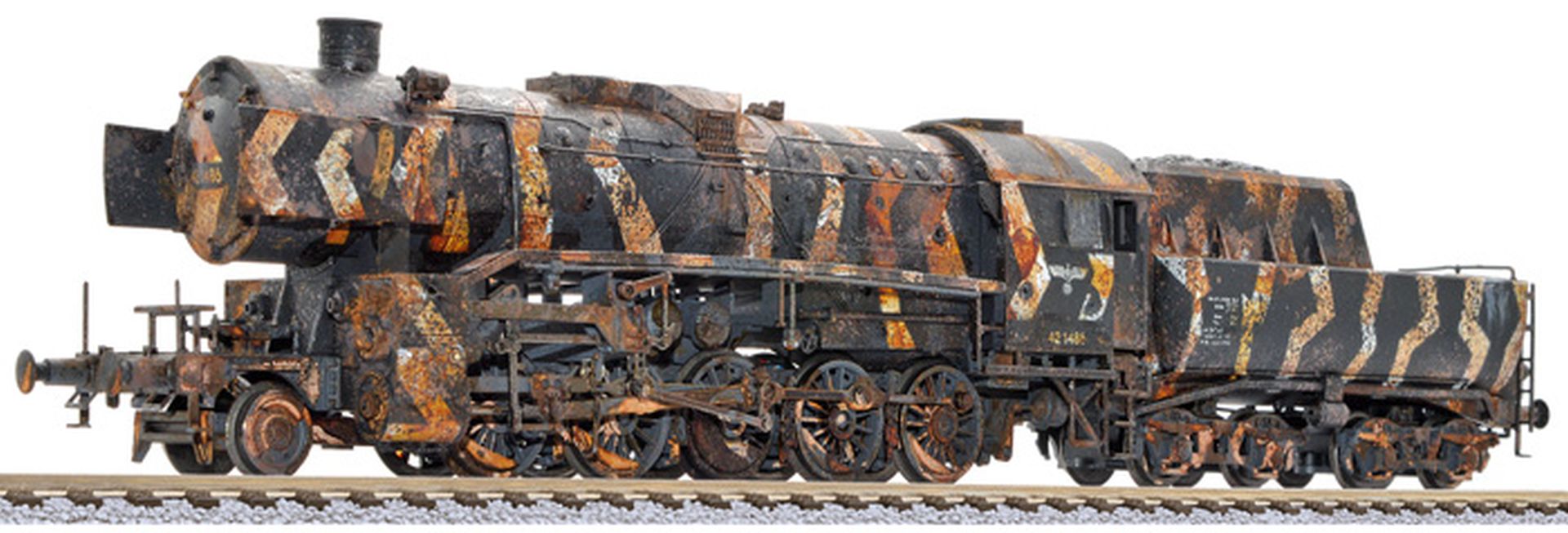 Liliput 131508 - Dampflok 42 1486, DRG, Ep.II, Wintertarnung, Schrottlok