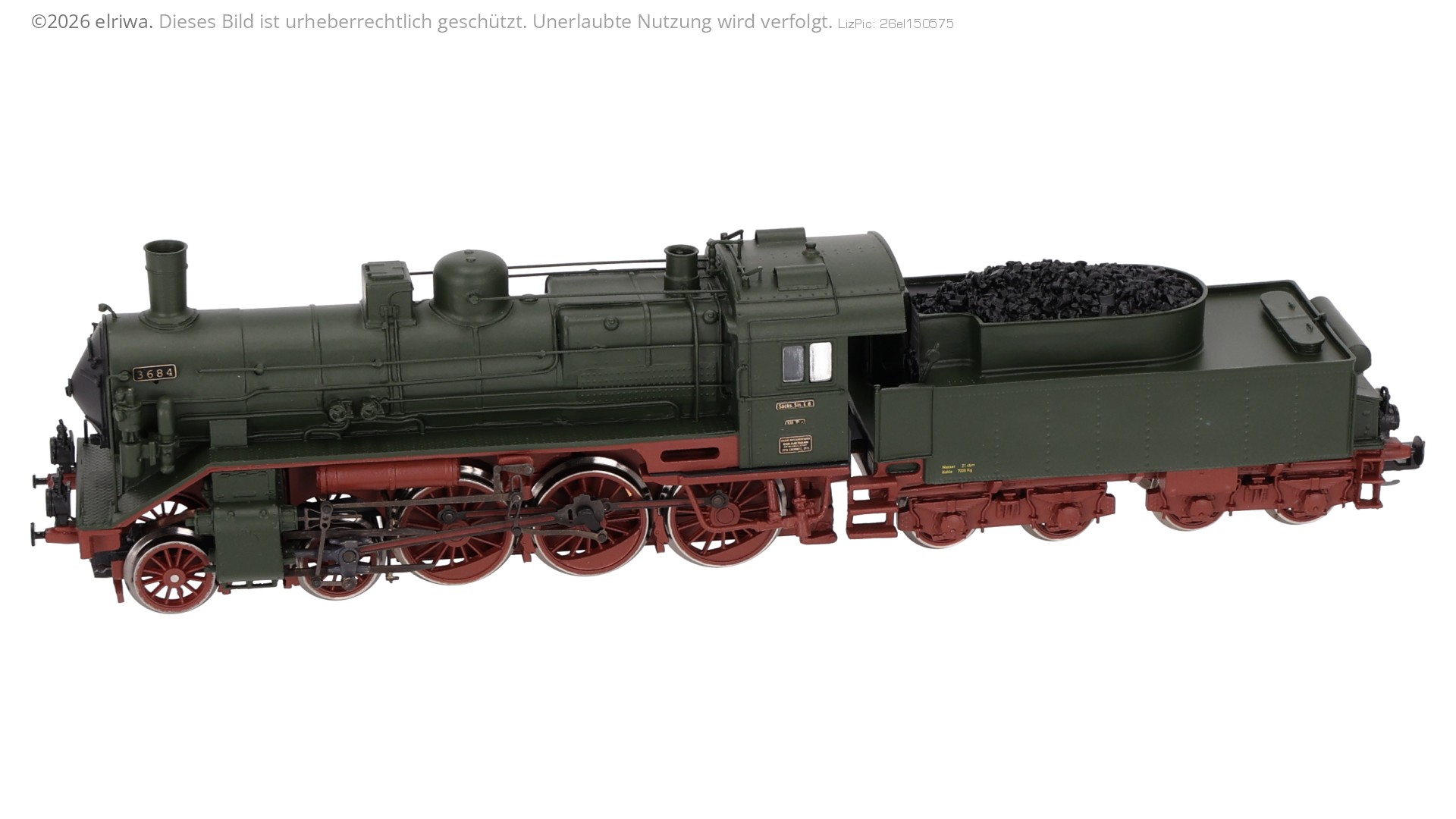 Beckmann 1018317 - Dampflok BR 38, sächsische XII H2, K.Sä.Sts.E.B., Ep.I