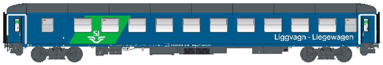 L.S. Models 58513 - Liegewagen Bvcmbz 249.1, SJ, Ep.VI