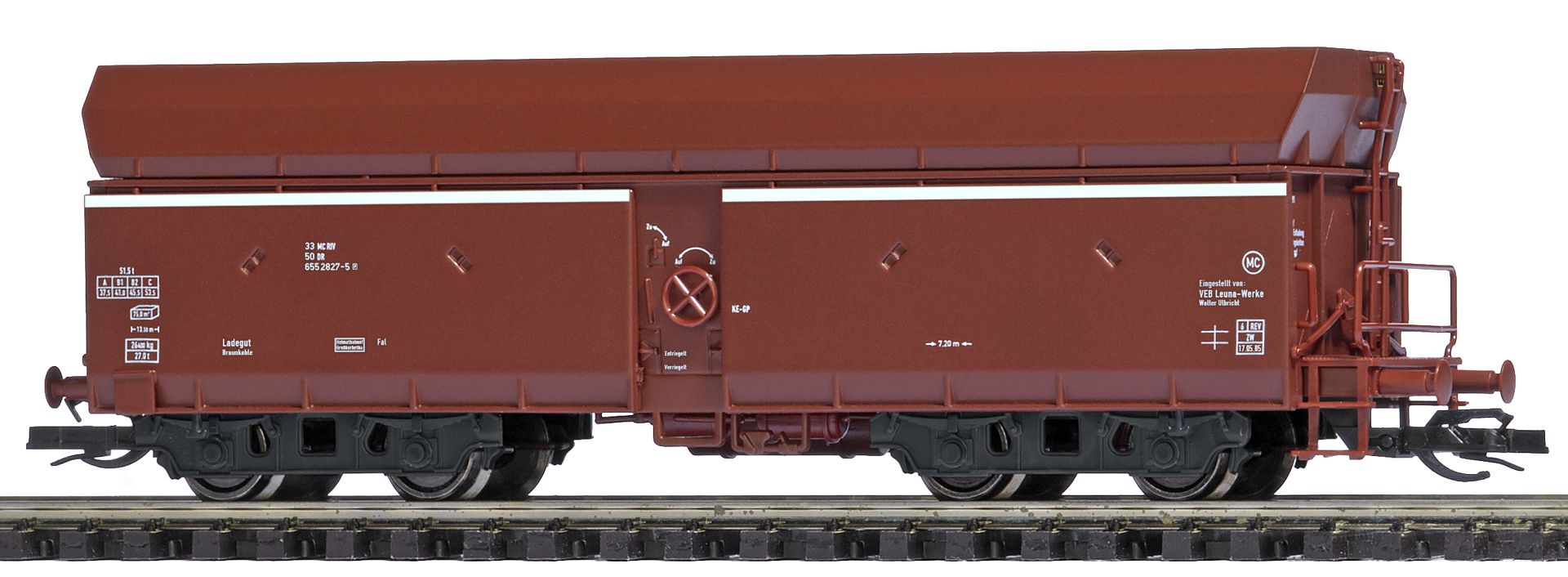 Busch 31328 - Kohlewagen Fal, DR, Ep.IV 'VEB Leuna-Werke Walter Ulbricht', Wagen 1