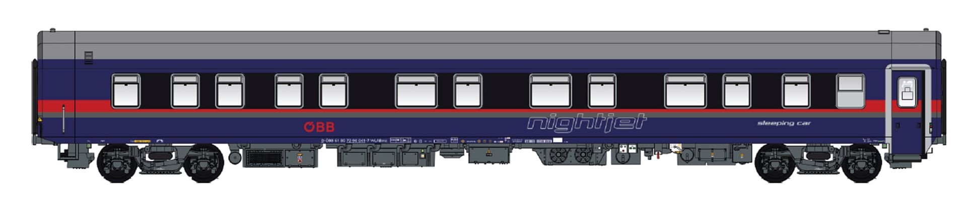 L.S. Models LS58618 - Schlafwagen WLABmz 72-90, Nightjet, ÖBB, Ep.VI, DANI-Design