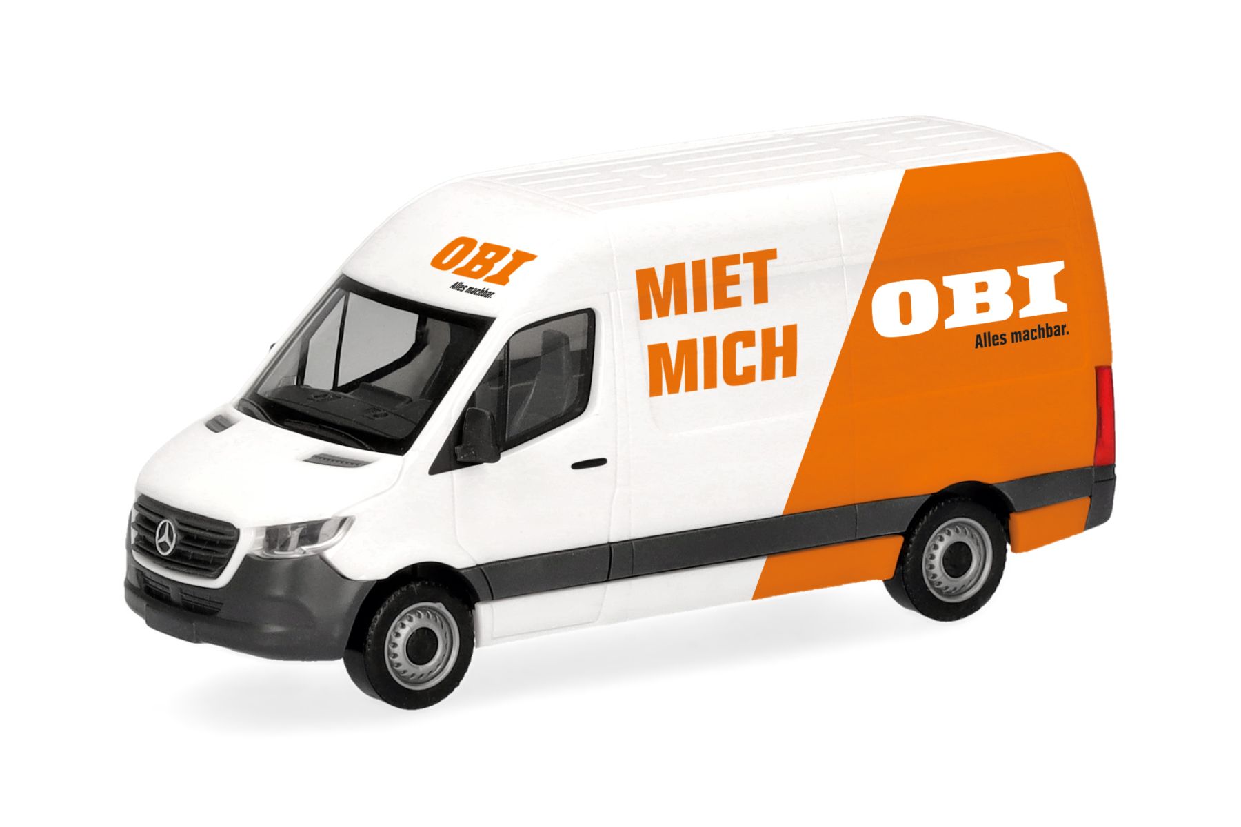 Herpa 099714 - Mercedes-Benz Sprinter '18 Kasten Hochdach "OBI"