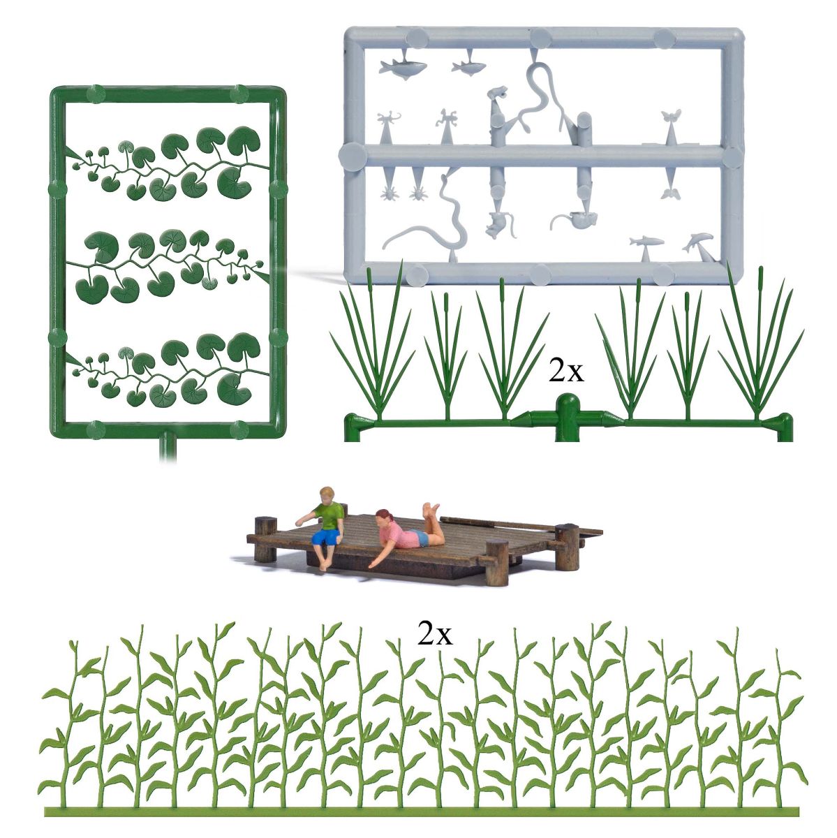 Busch 79818 - Aktion-Set: Fische füttern