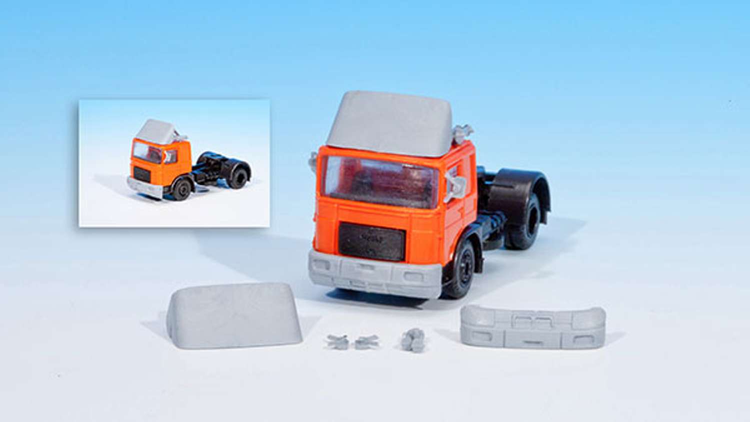 Schirmer 10490 - LKW - Zurüstsatz, Horn, Spoiler, Spiegel