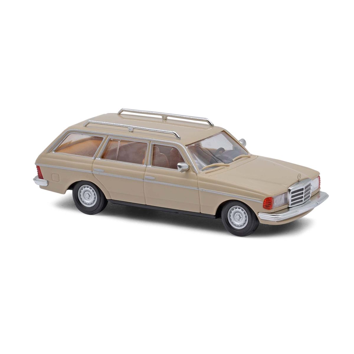Busch 46976 - Mercedes-Benz W123 T-Modell taigabeige mit Eckscheinwerfer und Barockfelge, Bj. 1982