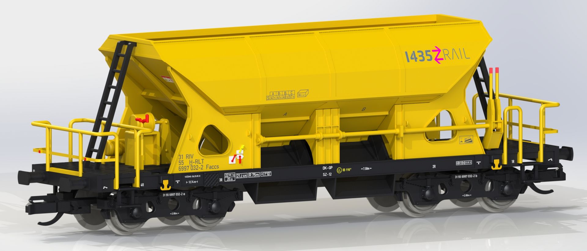 igra 96500021 - Selbstentladewagen Faccs, 1435"Z"Rail, Ep.VI