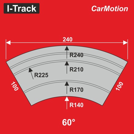Hacker HCT9407C - Straßenbettung Bogen-Element 60° für CarMotion