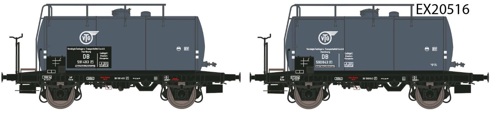 Exact-Train EX20516 - Kesselwagen 24m³, DB, Ep.II 'VTG'