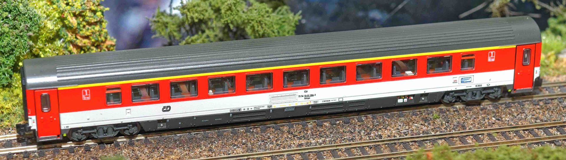 ASM 195455 - Personenwagen EC 100, Ampz 146, 1. Klasse, CD, Ep.VI