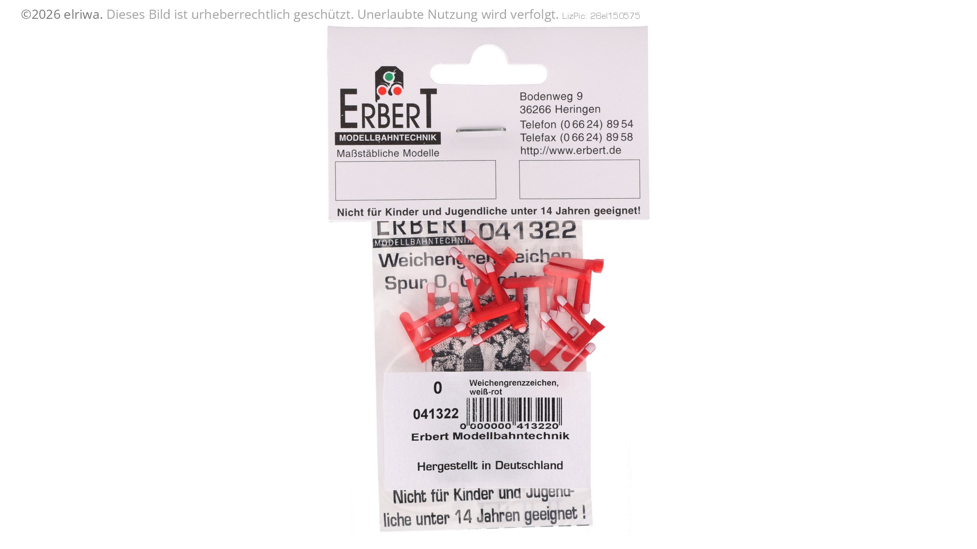Weichengrenzzeichen farbig, DB-DR, Bausatz, 20 Stück