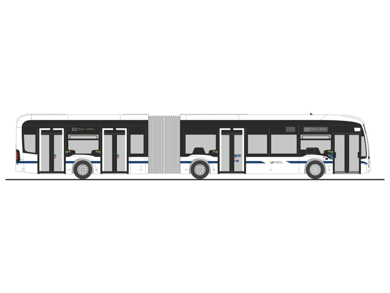 Rietze 77645 - Mercedes-Benz eCitaro G Zugerland Verkehrsbetriebe (CH)