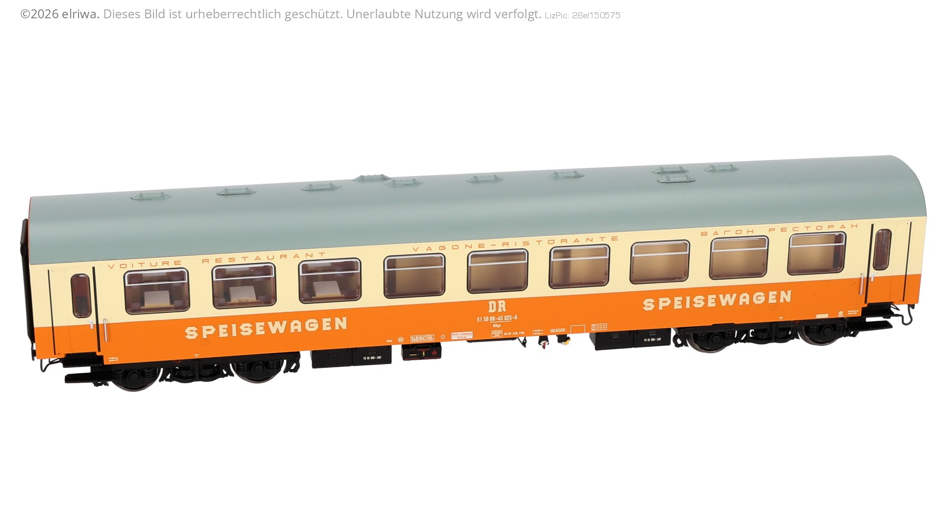 Brawa 51320 - Reko-Speisewagen WRge 45 025-6, graues Dach, DR, Ep.IV b