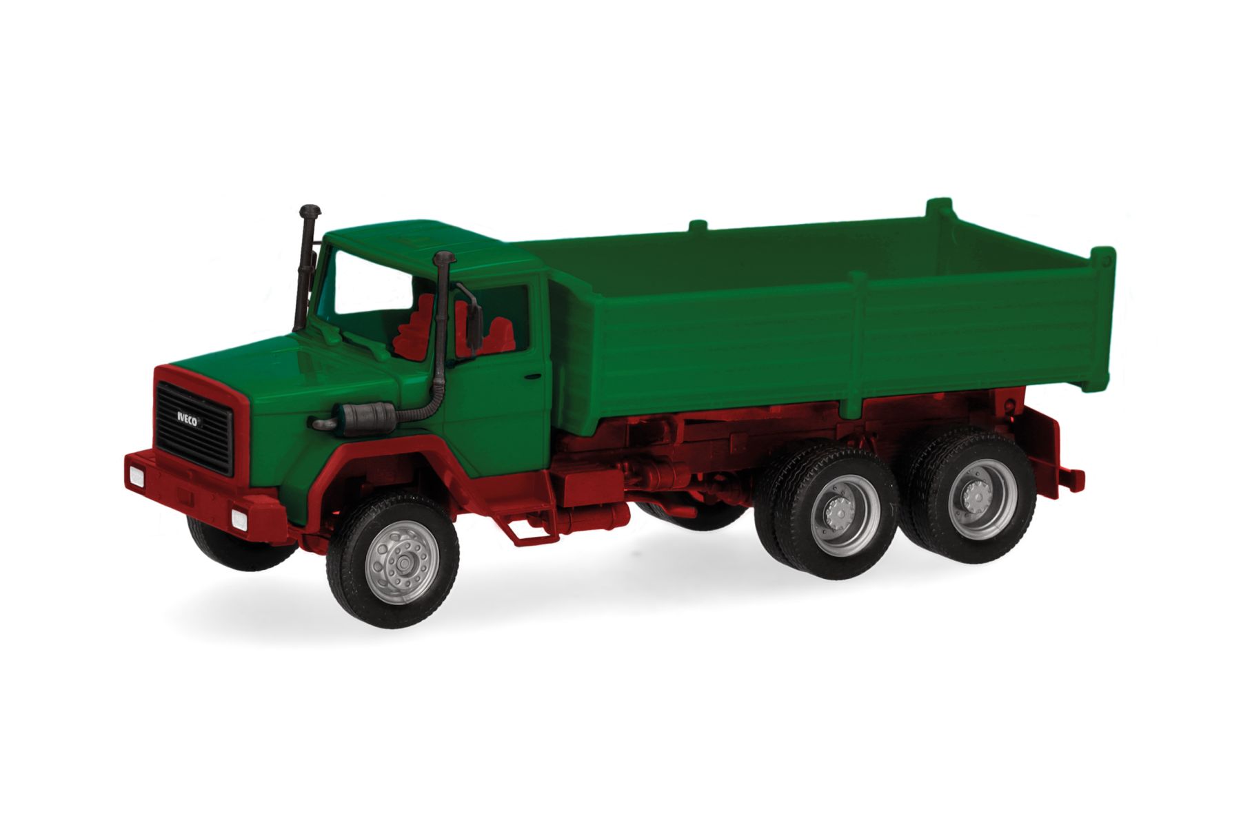 Herpa 320276 - Basic: Iveco Hauber Kipp-LKW 3achs, grün
