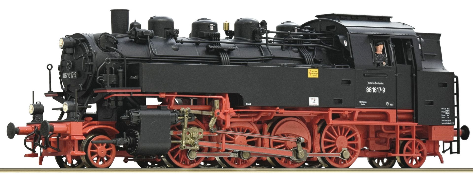 Roco 7110027 - Dampflok 86 1617-9, DR, Ep.IV, DC-Sound
