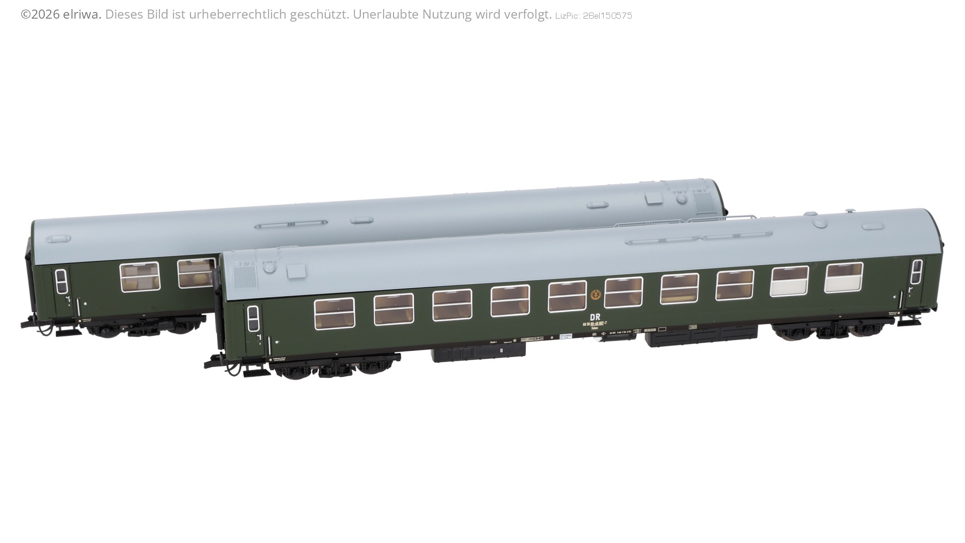 Tillig 01081 - 2er Set 'Salonwagen der DDR-Regierung Baujahr 1966', DR, Ep.IV