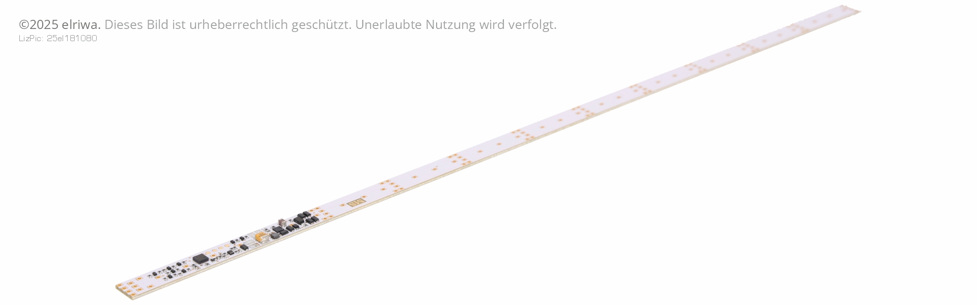 MS 12354 - Lichtleiste warmweiss, digital, 290 mm mit Kondensator, El. gegenüberliegende Seite MS 12354 - Lichtleiste warmweiss, digital, 290 mm mit Kondensator, El. gegenüberliegende Seite