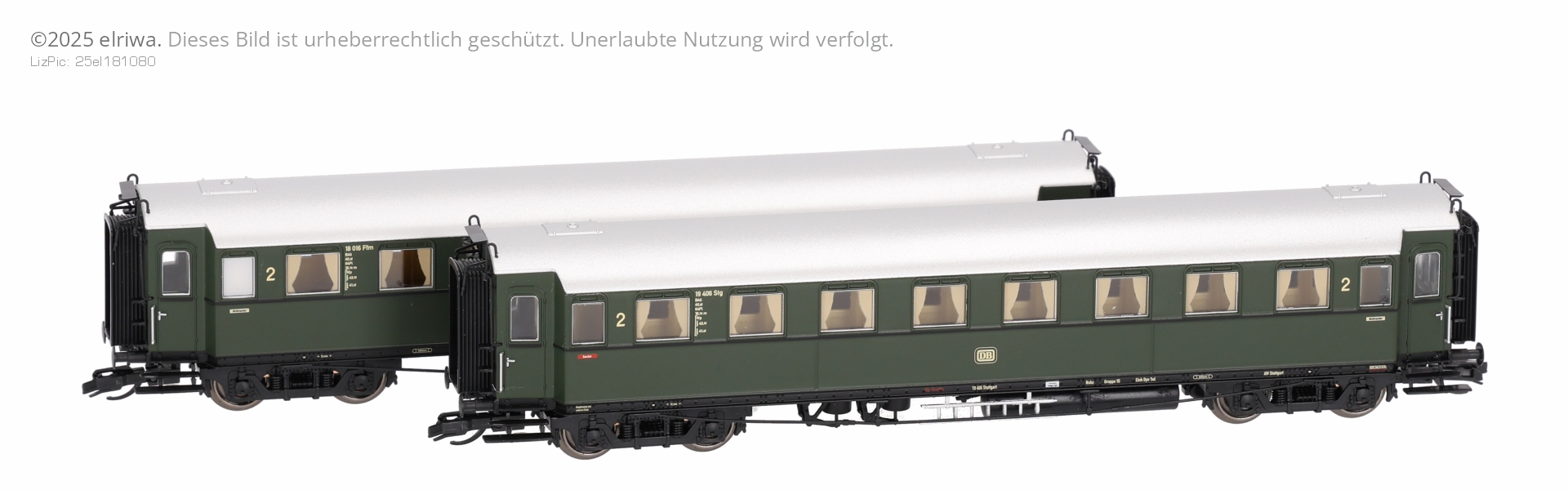 Saxonia 120185 - 2er Set Personenwagen C4üSa07, DB, Ep.III