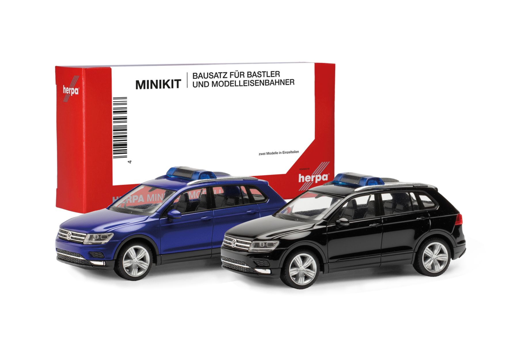 Herpa 013109-003 - MiniKit: Volkswagen (VW) Tiguan, ultramarinblau und schwarz (2 Stück)