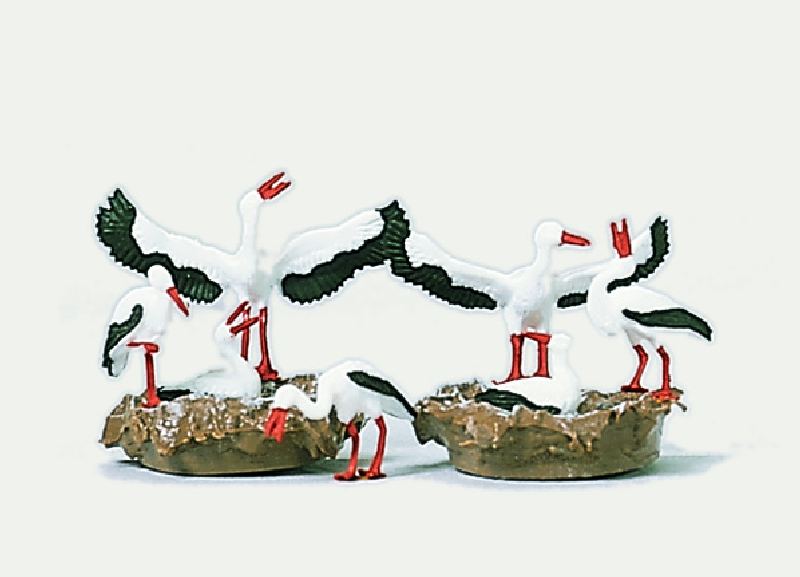 Merten 0210764 - H0 0764 - Störche mit Nest auf Wagenrad