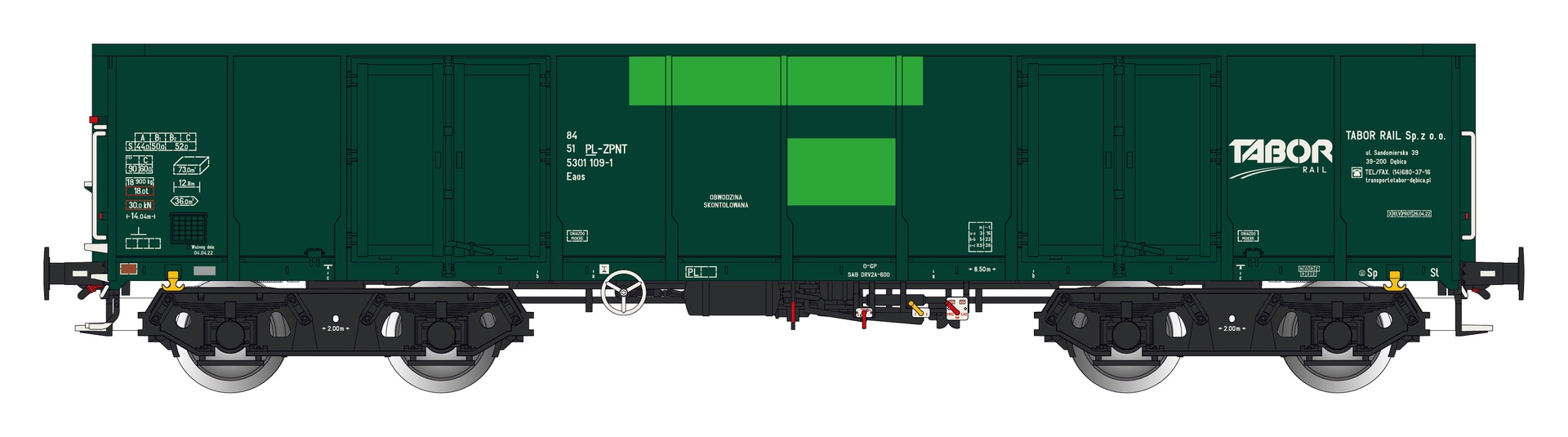 Albert Modell 530011 - Offener Güterwagen Eaos, PL-ZPNT, Ep.VI