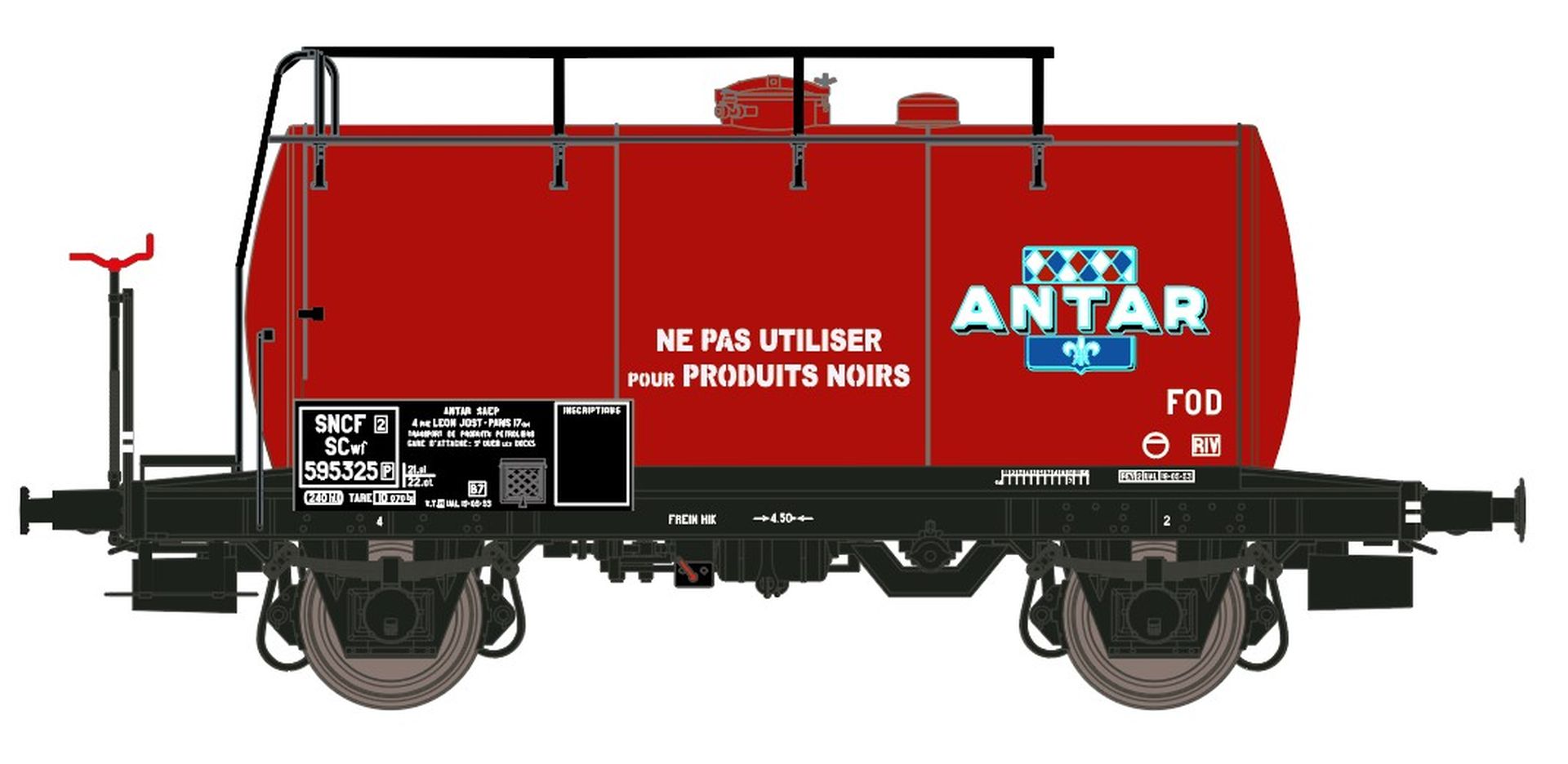 Exact-Train EX20535 - Kesselwagen 24m³, SNCF, Ep.III 'Orange ANTAR'