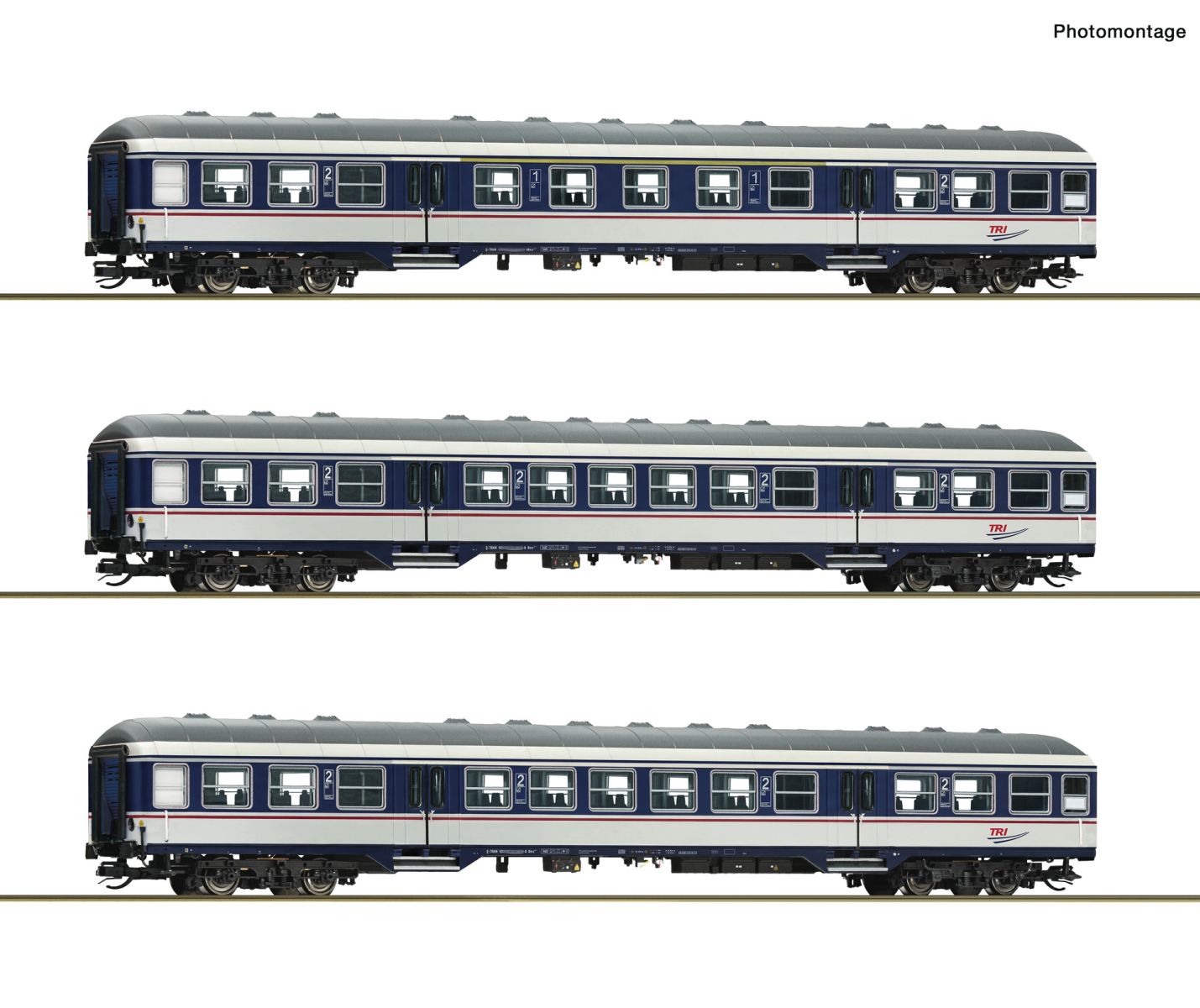 Roco 6280088 - 3er Set Nahverkehrswagen, TRI, Ep.VI