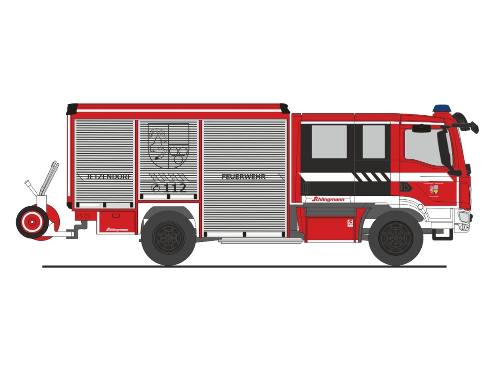 Rietze 72980 - Schlingmann Varus MAN HLF FW Jetzendorf