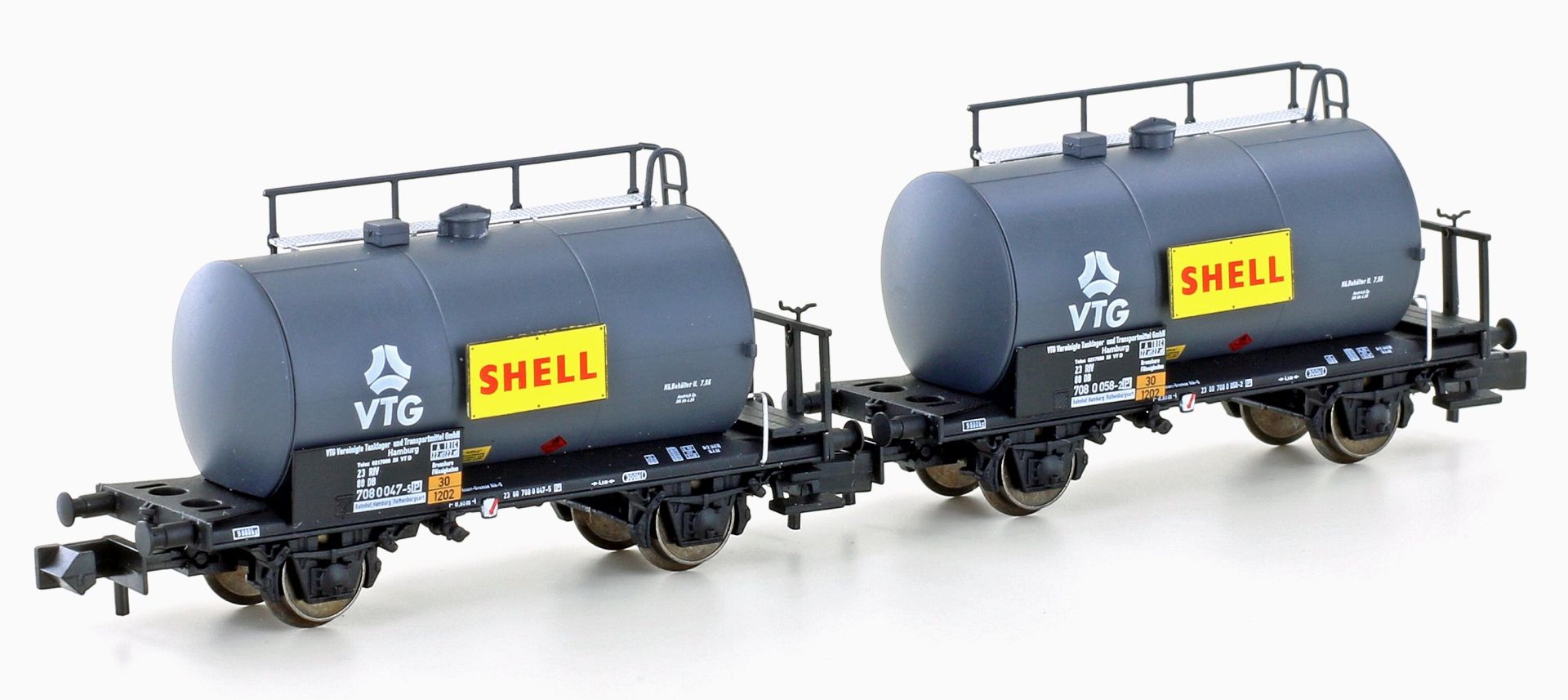 Hobbytrain H24831 - 2er Set Kesselwagen Uerdingen, DB/VTG, Ep.IV 'Shell'