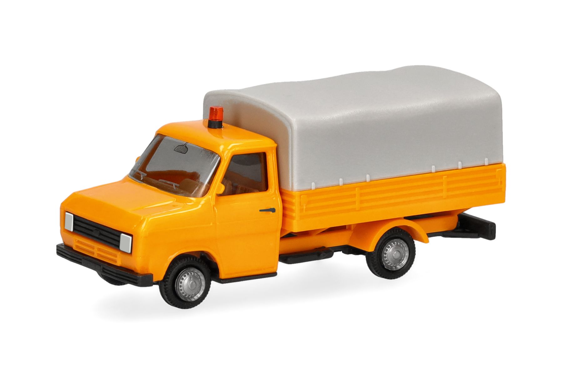 Herpa 099523 - Basic: Ford Transit Pritsche/Plane, kommunalorange