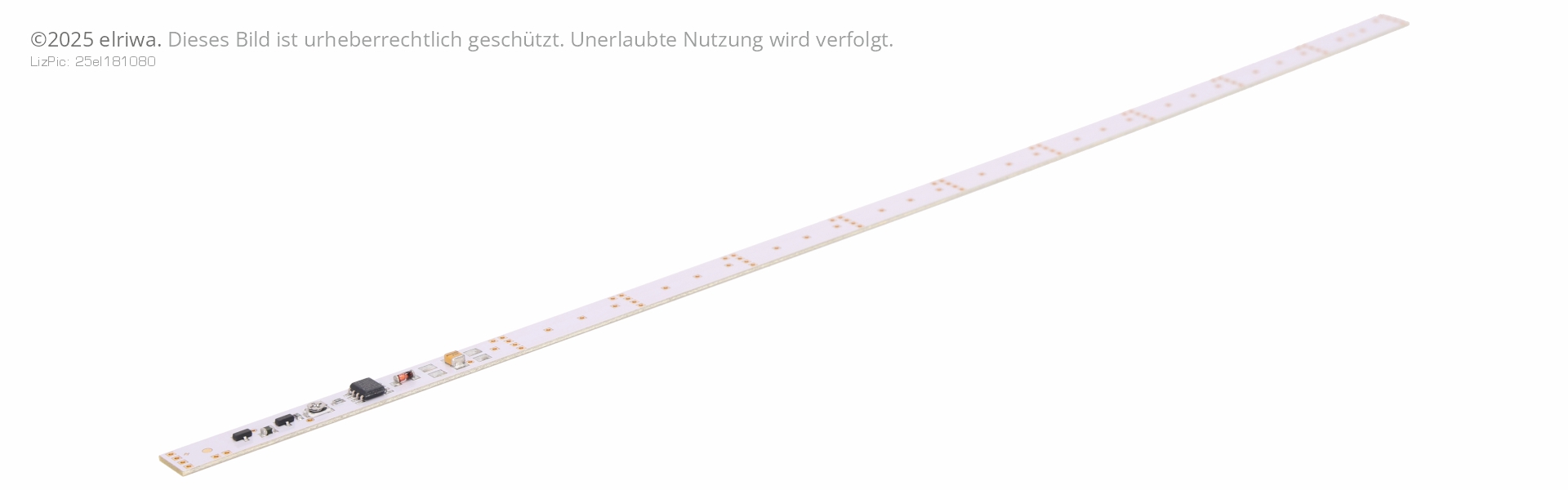 MS 12151 - Lichtleiste kaltweiss, 290 mm mit Kondensator, 12 LED, El. gegenüberliegende Seite MS 12151 - Lichtleiste kaltweiss, 290 mm mit Kondensator, 12 LED, El. gegenüberliegende Seite