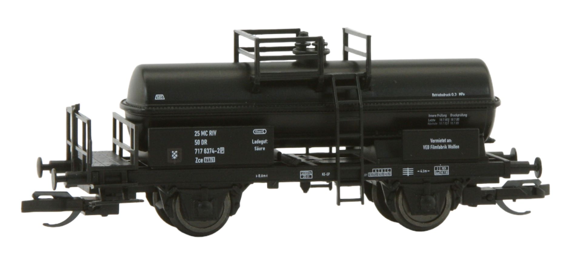 Tillig 502241 - Säurekesselwagen Zce mit Bremserbühne, DR, Ep.IV