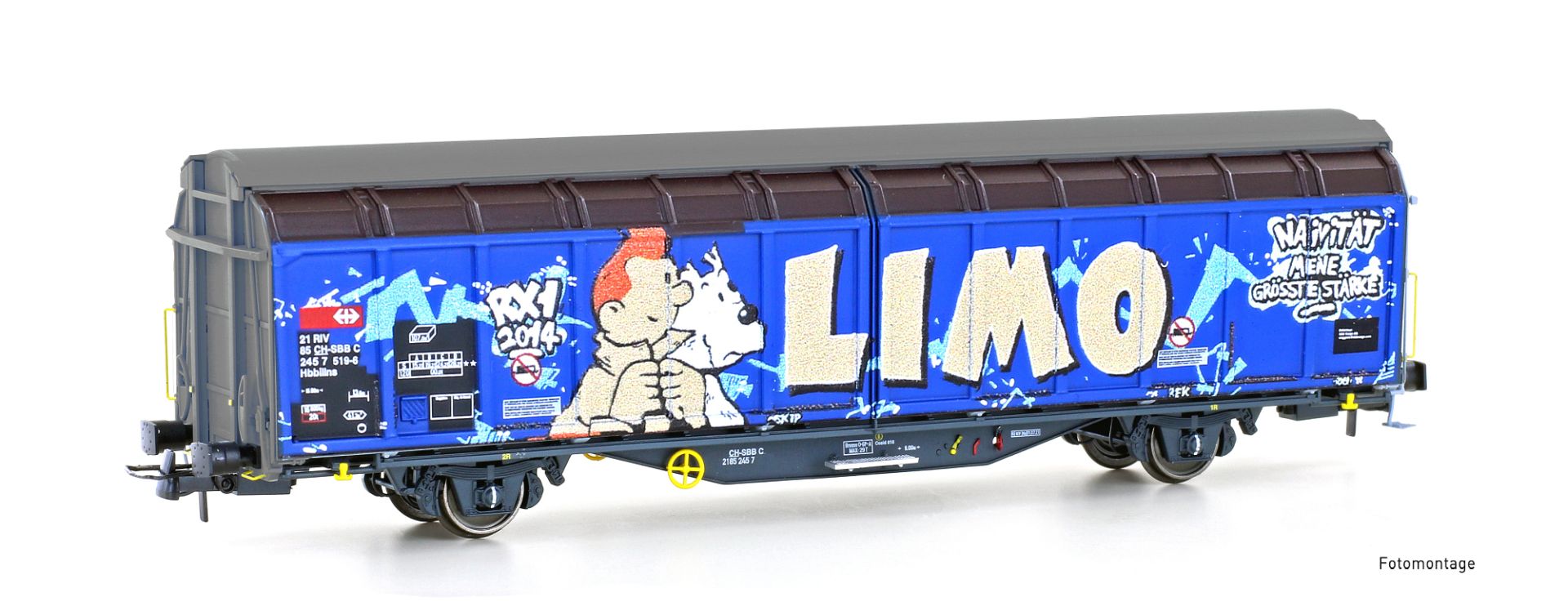 Hobbytrain H45107 - Schiebewandwagen Hbbillns, SBB, Ep.VI, Graffiti, Nr. 5