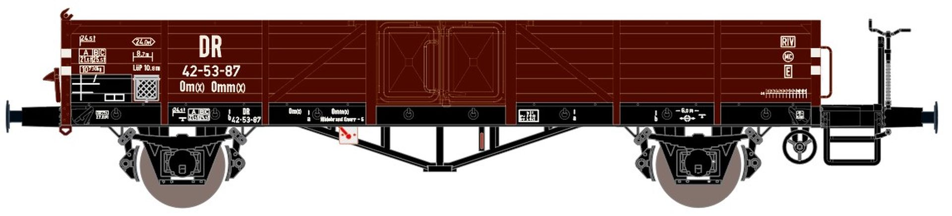 Exact-Train EX20174 - Offener Güterwagen Ommr 'Linz', DR, Ep.III, mit Bremserbühne