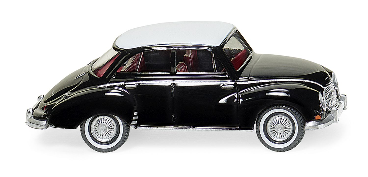 Wiking 012002 - DKW Limousine - schwarz mit weißem Dach