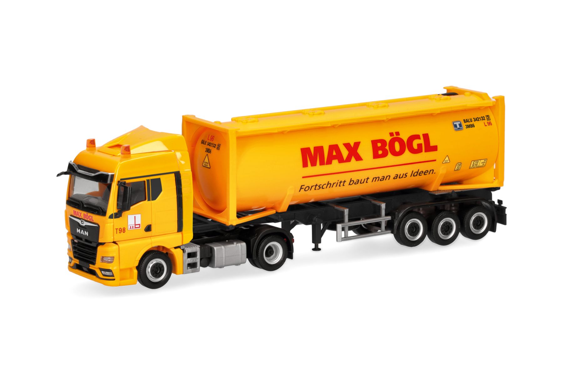 Herpa 321938 - MAN TGX GM 30ft Drucksilcontainer-Sattelzug "Max Bögl"