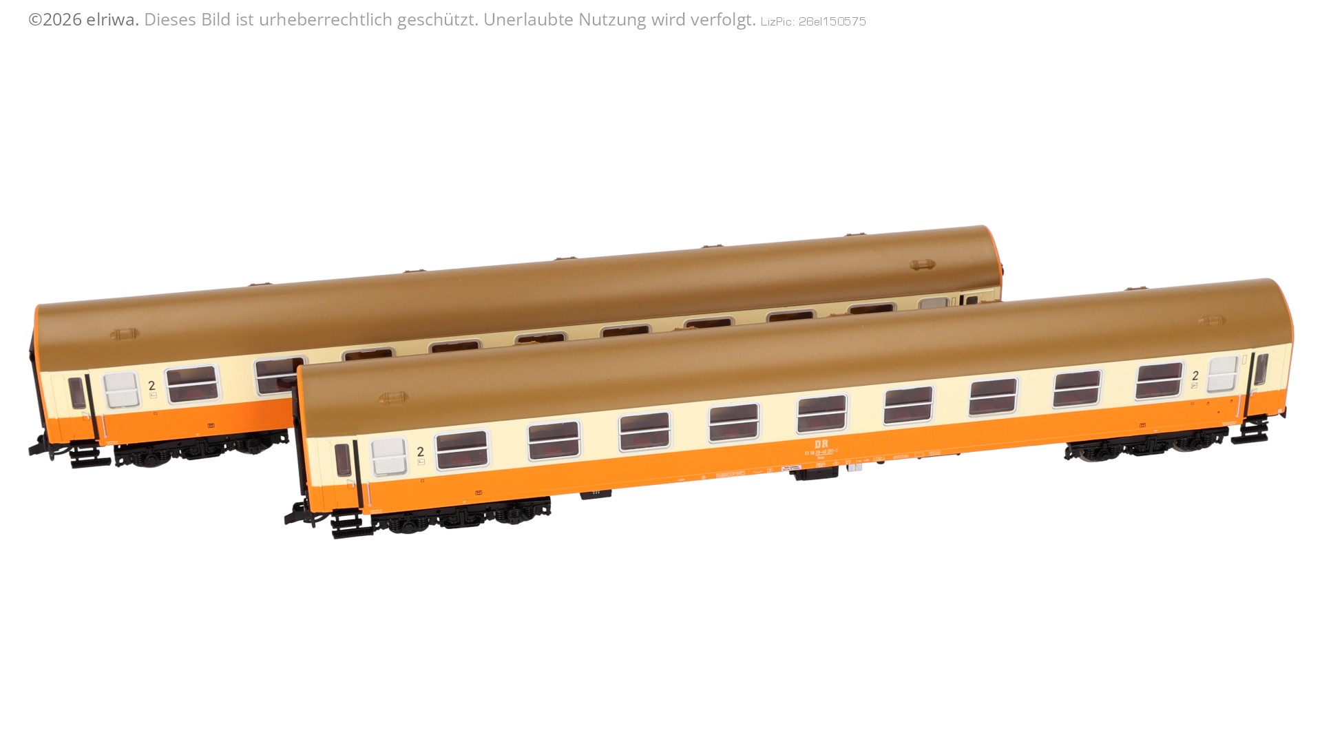 Roco 6280017 - 2er Set Personenwagen 'Städteexpress', 2. Klasse, DR, Ep.IV