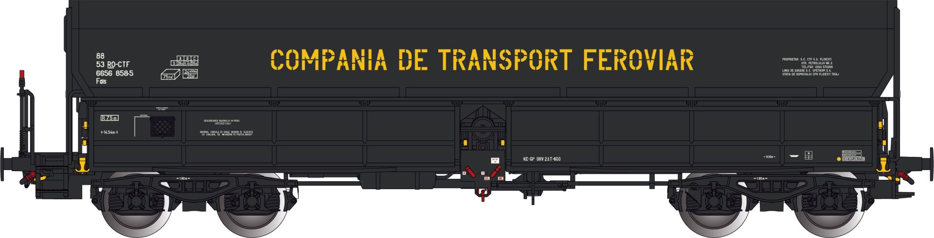 Albert Modell 665052 - Offener Güterwagen Fals, RO-CTF, Ep.VI