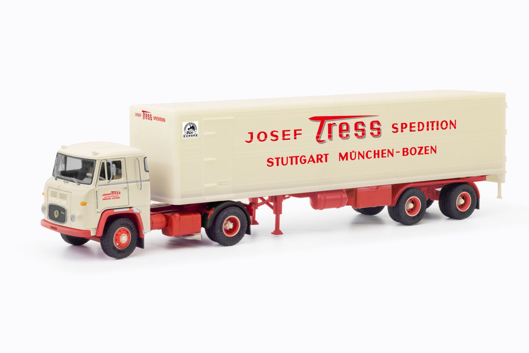 Herpa 87MBS026260 - Scania Vabis LB 76 Koffer-Sattelzug "Tress"
