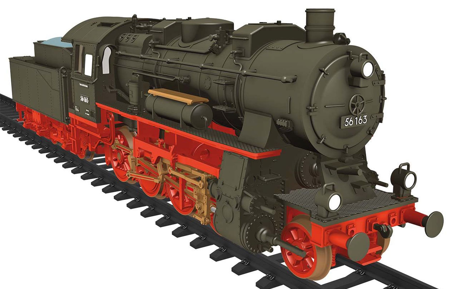 Busch 30001 - Dampflok BR 56 (G8.3), 56 163, DR, Ep.III, DC-Sound