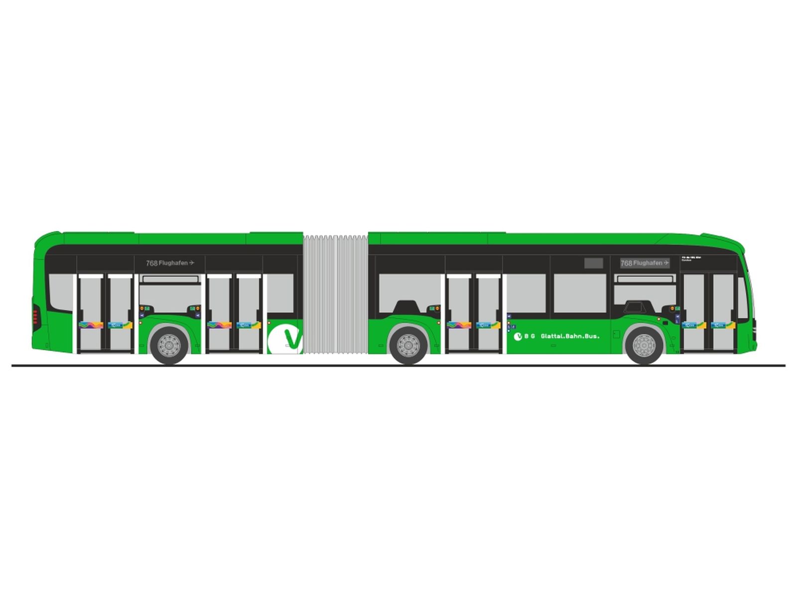 Rietze 77647 - Mercedes-Benz eCitaro G VBG Glattal (CH)
