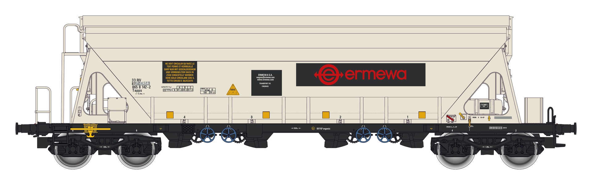 Albert Modell 065324 - Schüttgutwagen Tapps, F-ERSA, Ep.VI 'ERMEWA'